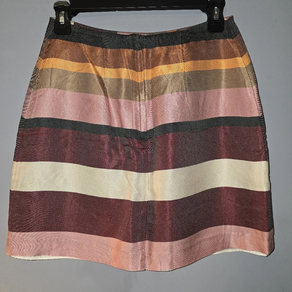 H & M Striped, Lined Multicolor Mini Skirt, Size 6 - Picture 1 of 4